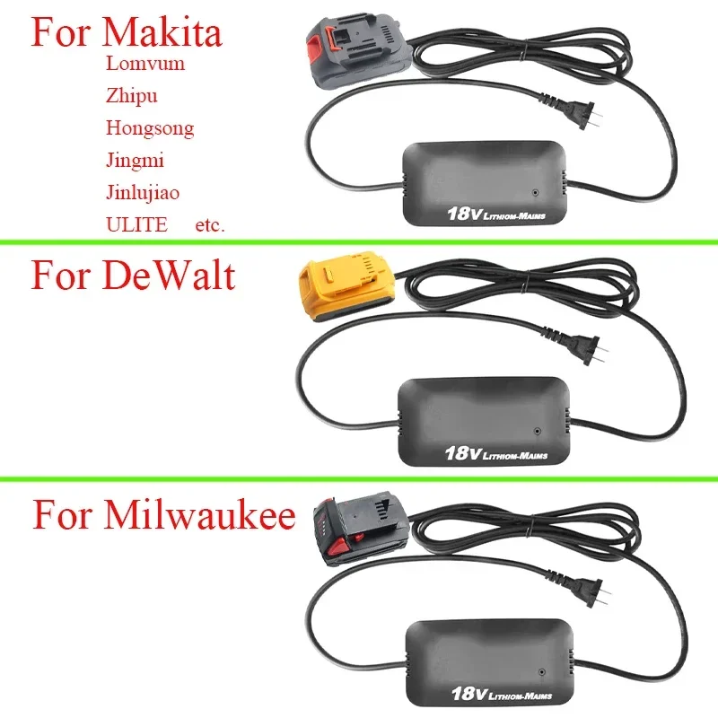 AC 220V DC 18V 20V 리튬 배터리 도구 컨버터 어댑터, Dewalt, Milwaukee, Makita 리튬 이온 전원 커넥터