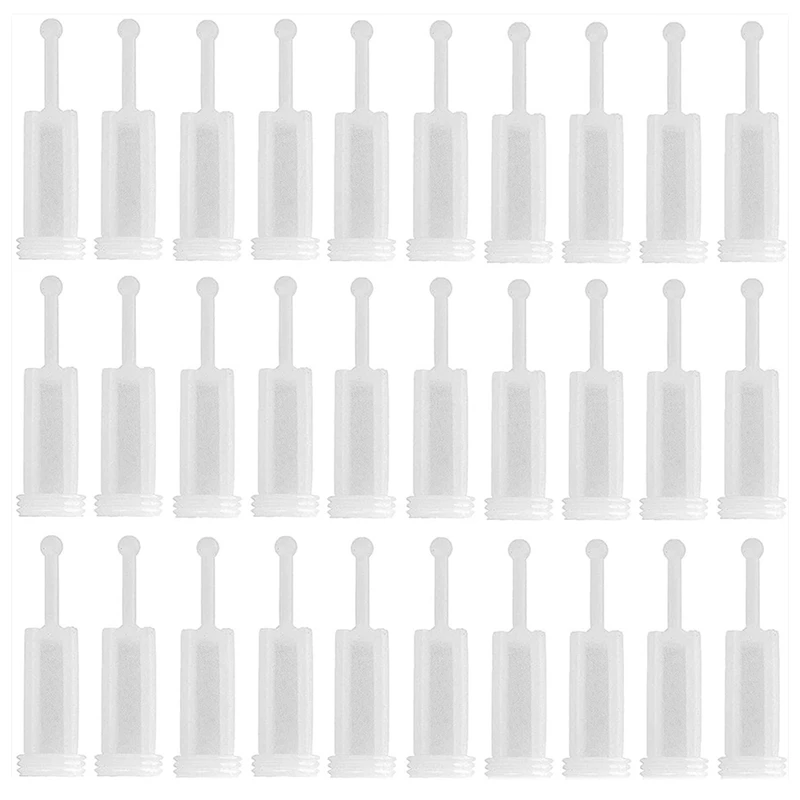 Air Filter Pneumatic Filter 30Pcs Universal Spray Tool Filters Disposable HVLP Gravity Feed Paint Strainers Fine Mesh, White