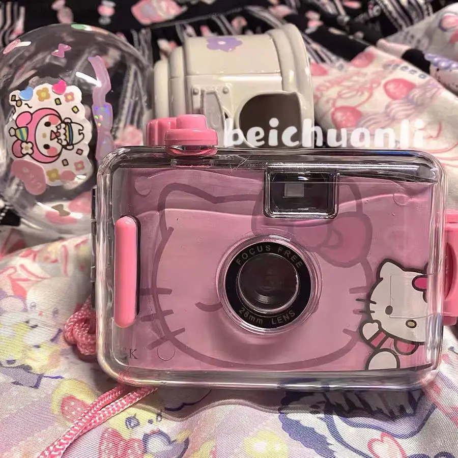 Hello Kitty Film Camera Gift Love Peach Heart Film Pink Cartoon Cute Hot Girl Camera aztec camera love 1 cd