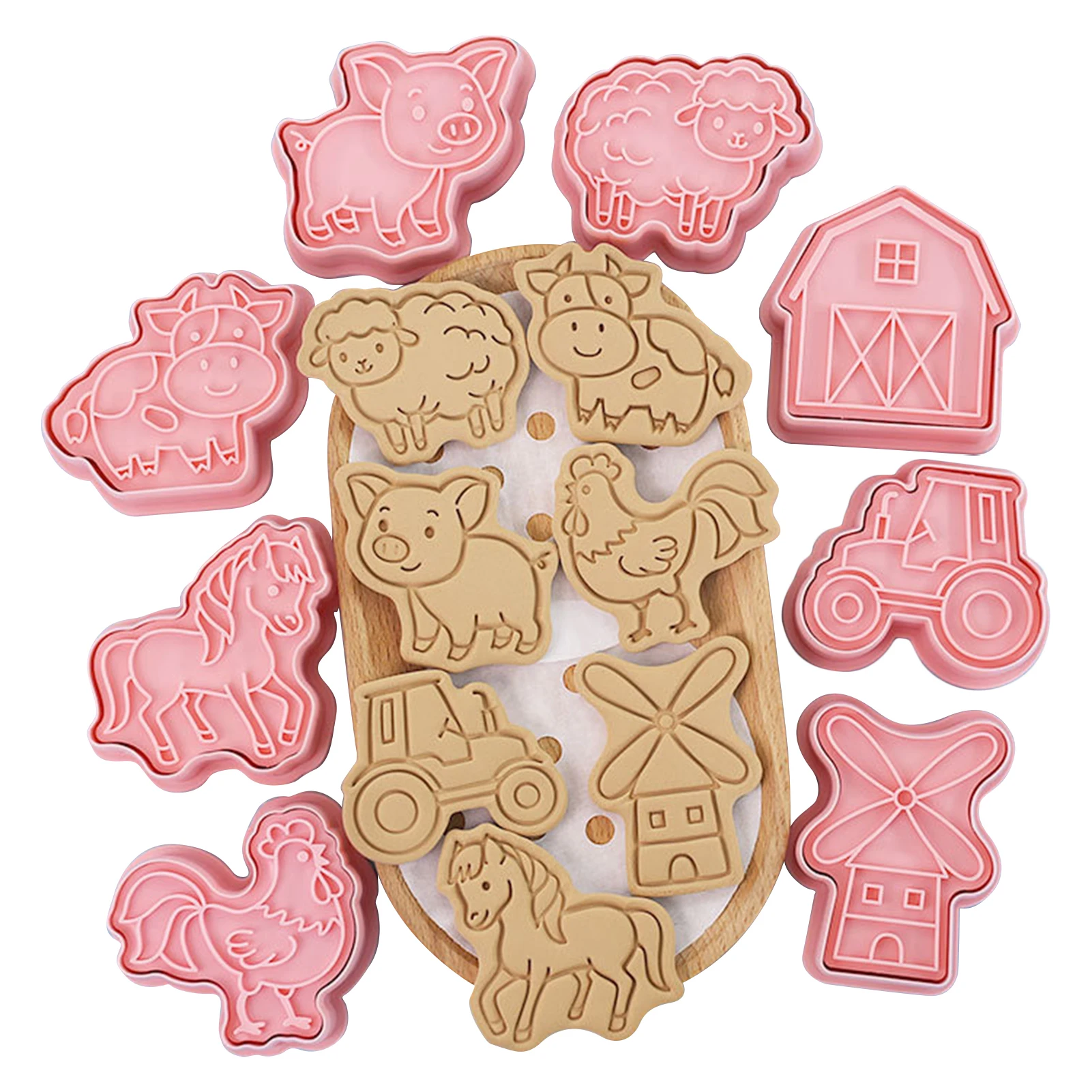 Cookie Cutters Shapes Set Cute Cartoon Biscuit Mold Cutters 8PCS DIY Dough Biscuit Fondant Bento And Cooking Cutter Set For