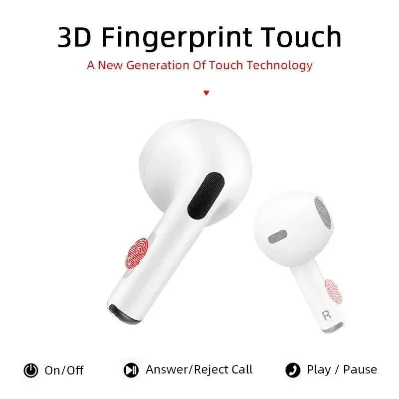 Pro4 TWS Bluetooth Earphone 9D Stereo Wireless Headphone In-Ear HiFi Earbud HandsFree Headset With Microphone For Xiaomi iPhone 4