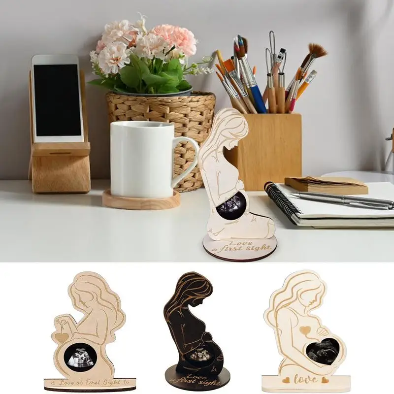 

Sonogram Photo Frame Pregnant Woman Bump Photo Holder Baby Birth Commemorative Plaque Creative Photo Frame Baby Nursery Decor