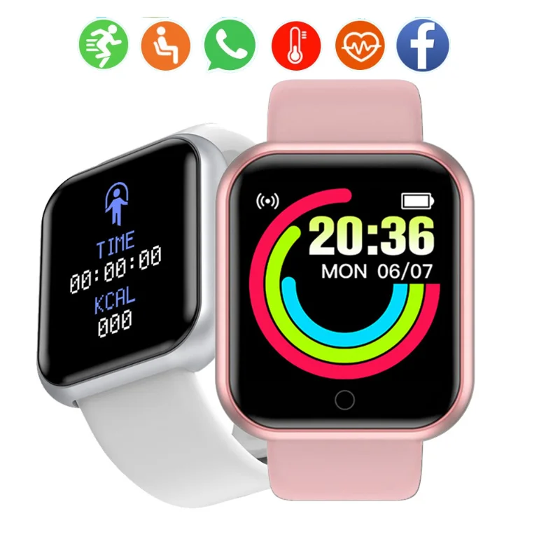 

New label Smart Electronic Watch For iPhone Xiaomi Sport Fitness Pedometer Color Screen Add wallpapers Watches Men Women Kids
