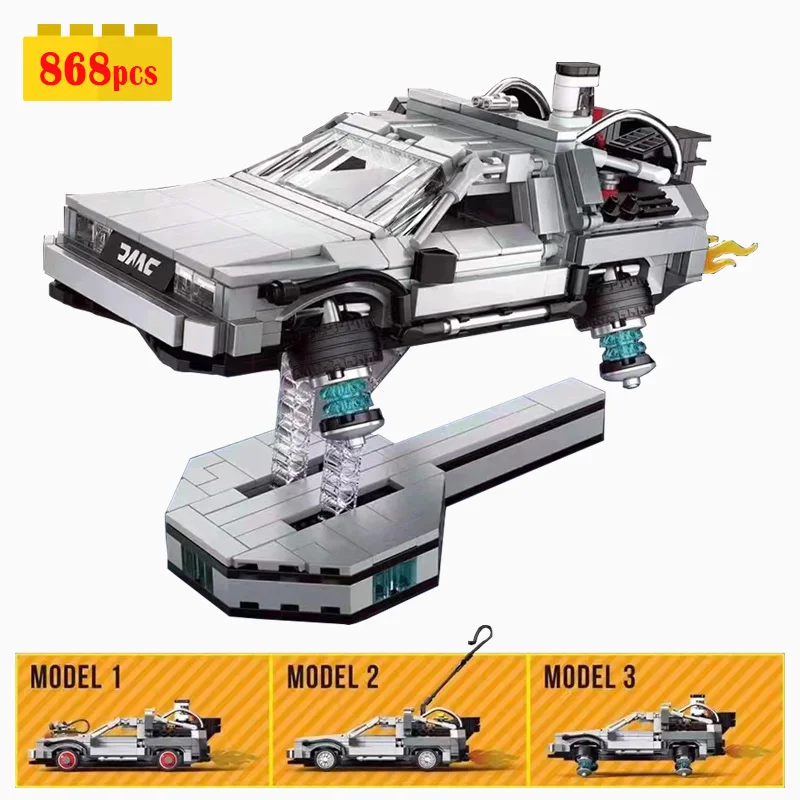 

Moc Idea Car Back to the Future Building Blocks City Classic Sci-fi Car Bricks Model Toys for Children DIY Birthday Gift Set