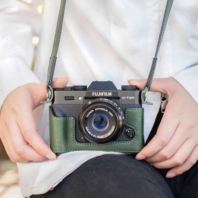 Jofilm-ハーフカメラ用ビデオバッグ,レザーカバー,バッテリー