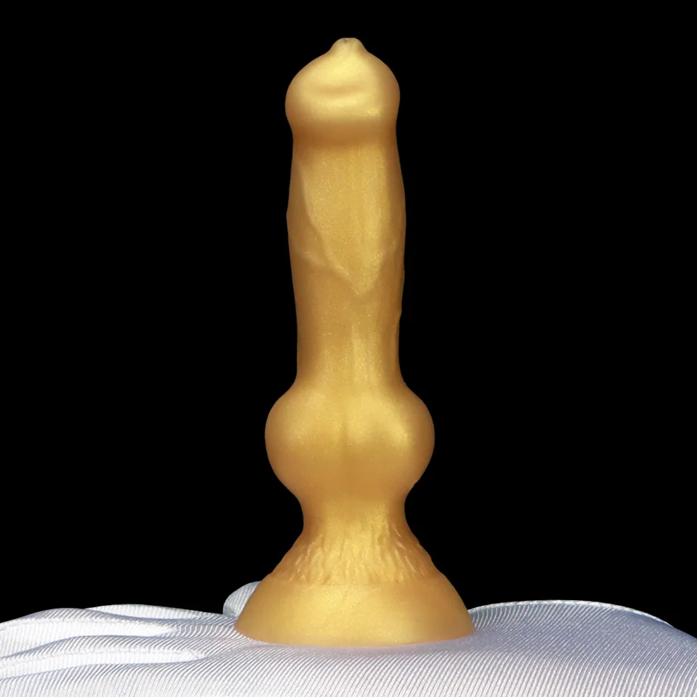 MINI Golden ANIMAL Dildo Flesh Realistic Dog Dildo Vagina Anal Butt Super Simulation Thick Adult Products Women Sex Toys