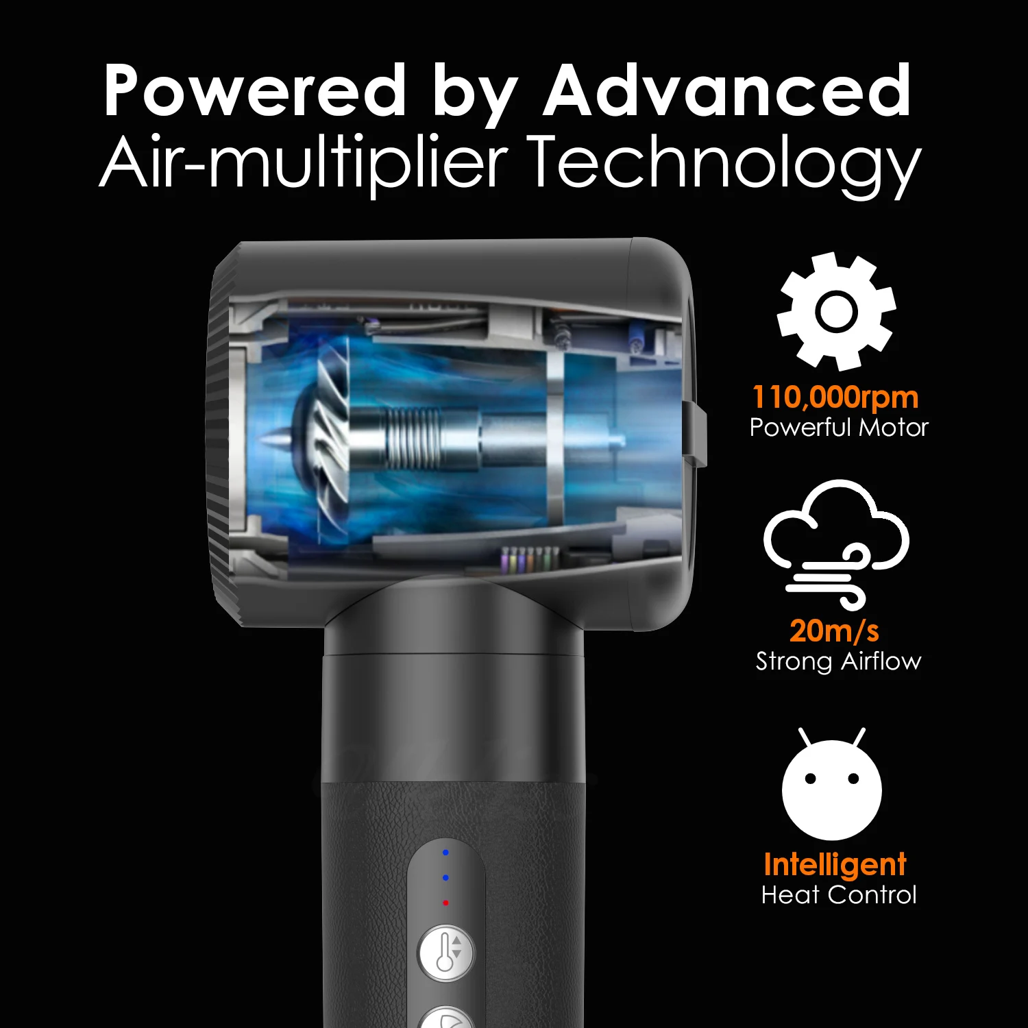Hair Dryer 7 In 1 Brushless High Speed With Diffuser Ionic Styling Comb Hair Curler