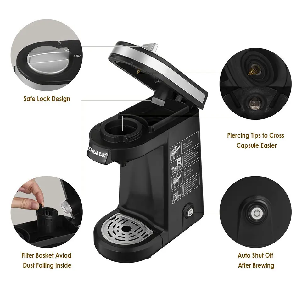 Portable Capsule Coffee Machine K-cup Coffee Maker Machine Daily Capsule Portable