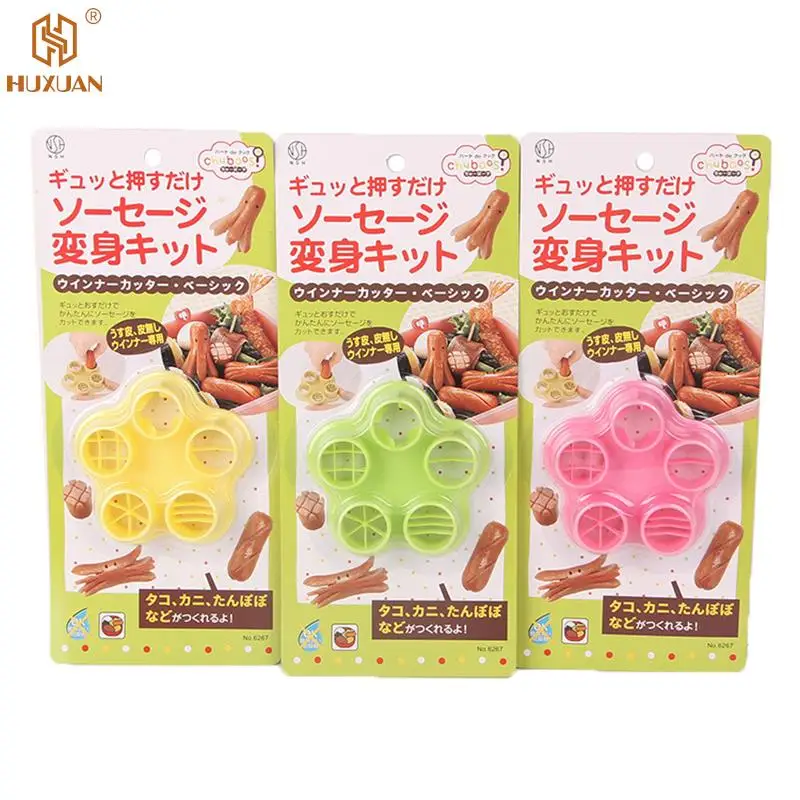 1PCS Sausage Hot Dog Cutter Flower Crab Octopus Ham Sausage Cutter Barbecue Hot Dogs Kitchen Cutting Mold Mould DIY Lunch