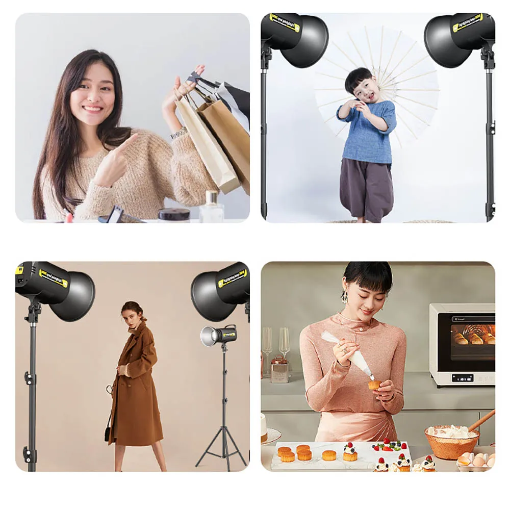 최고 300W LED 사진 조명, 5700K 무단 디밍 비디오 라이트, 사진 스튜디오 라이브 필 라이트, 전문 사진