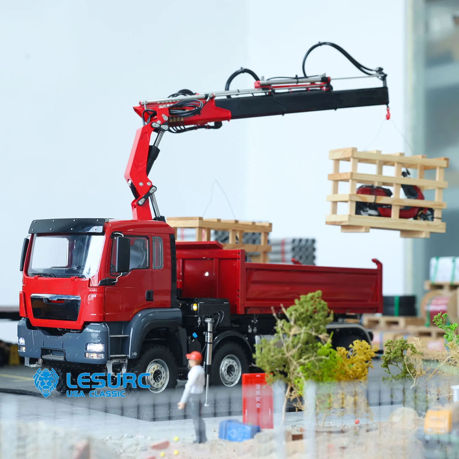 Giocattoli 8 X8 1/14 Lesu Idraulico Rc Gru Dumper Auto Suono Leggero Pronto Per L'Esecuzione Dumper Controllato Fai Da Te 7Ch 3-Ways Ribaltabile Thzh1