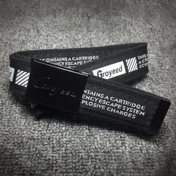 2022 New Trend Women Belt Fashion Black Canvas Men Belt Color Printing Campus Style All-match Jeans Waistband Wholesale