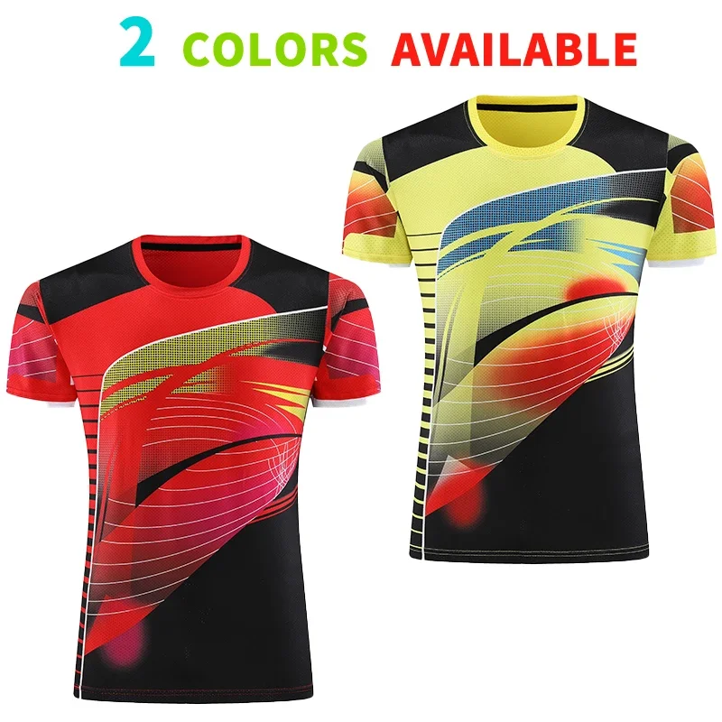 Mens Fashion Badminton shirts Short Sleeves Training Women Outdoor Top Running Gym Shirts Yoga Table Tennis Sportshirt GJ271