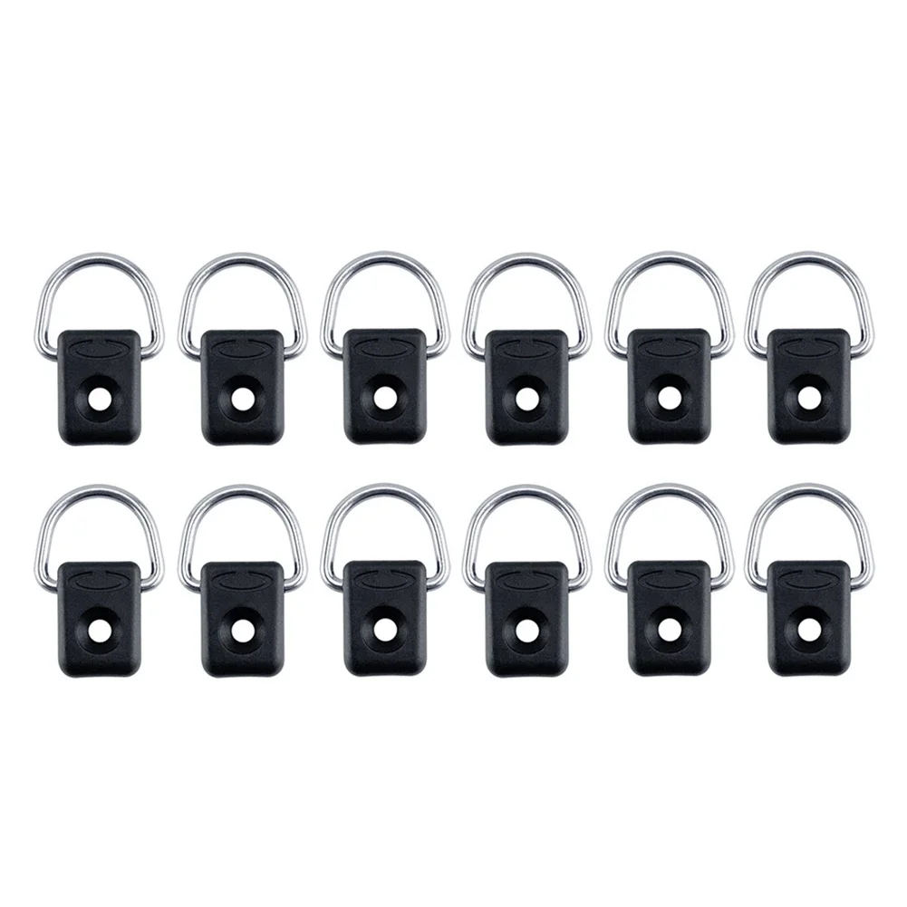 12pcs Kayak D Ring Tie Down Loop Screws - Durable Deck Fitting Rigging