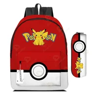 2 pz/set Anime Pikachu Pokemon Stampa Zaino Scuola Pikachu Ragazzi Ragazze Moda Laptop Zaino di Grande Capacità per I Regali 47