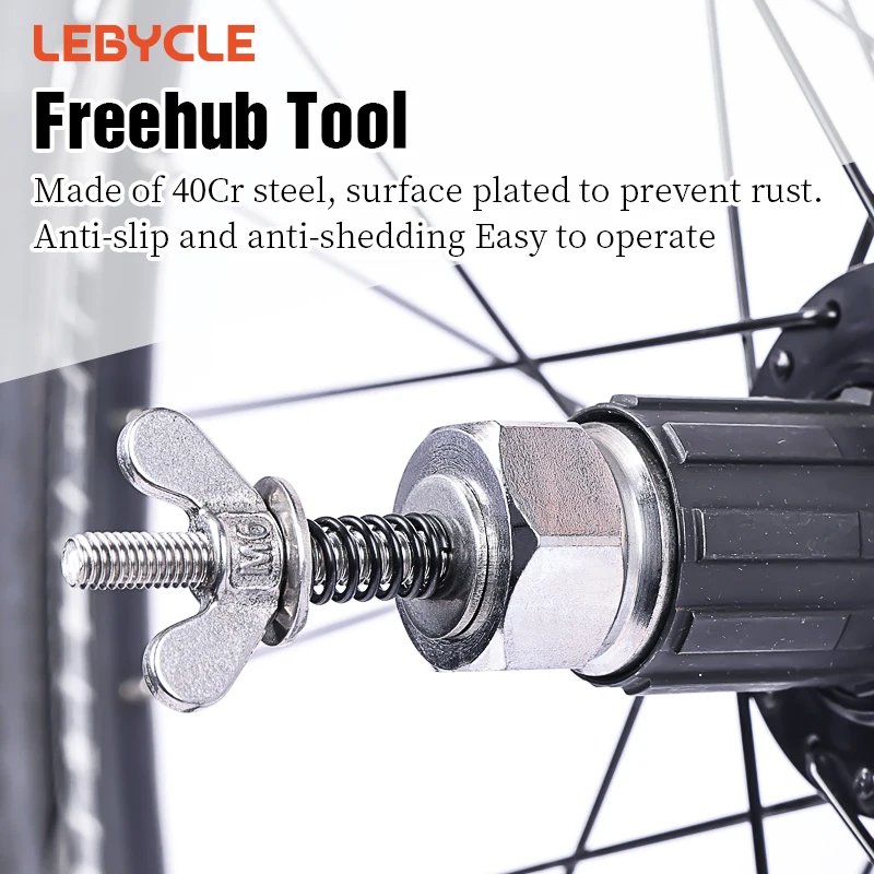 LEBYCLE Bicycle Hub Tower Base Removal Tool Stainless Steel MTB Road Bike Repair Tool 4mm Slot Installation Sleeve Universal