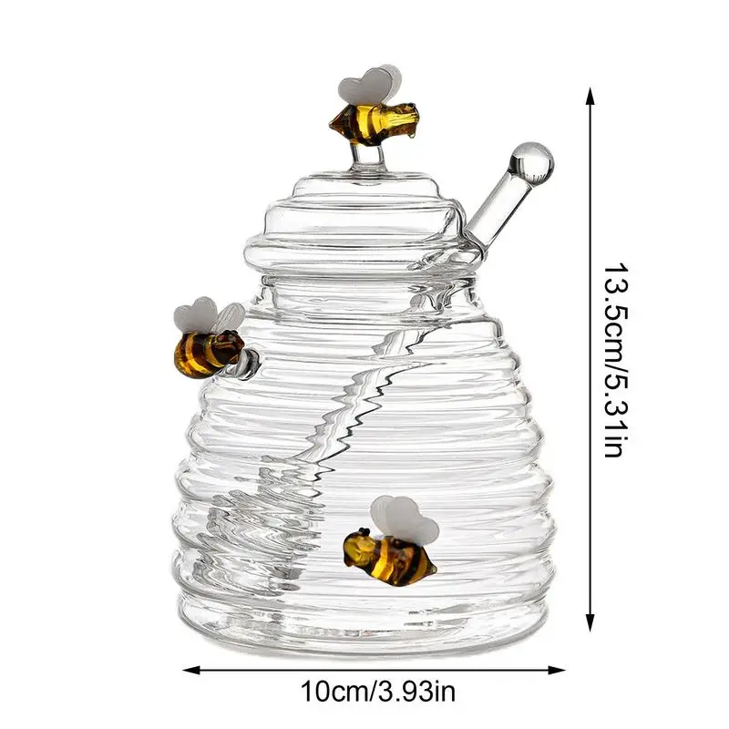 Glass Honey Jar with Spoon (large)