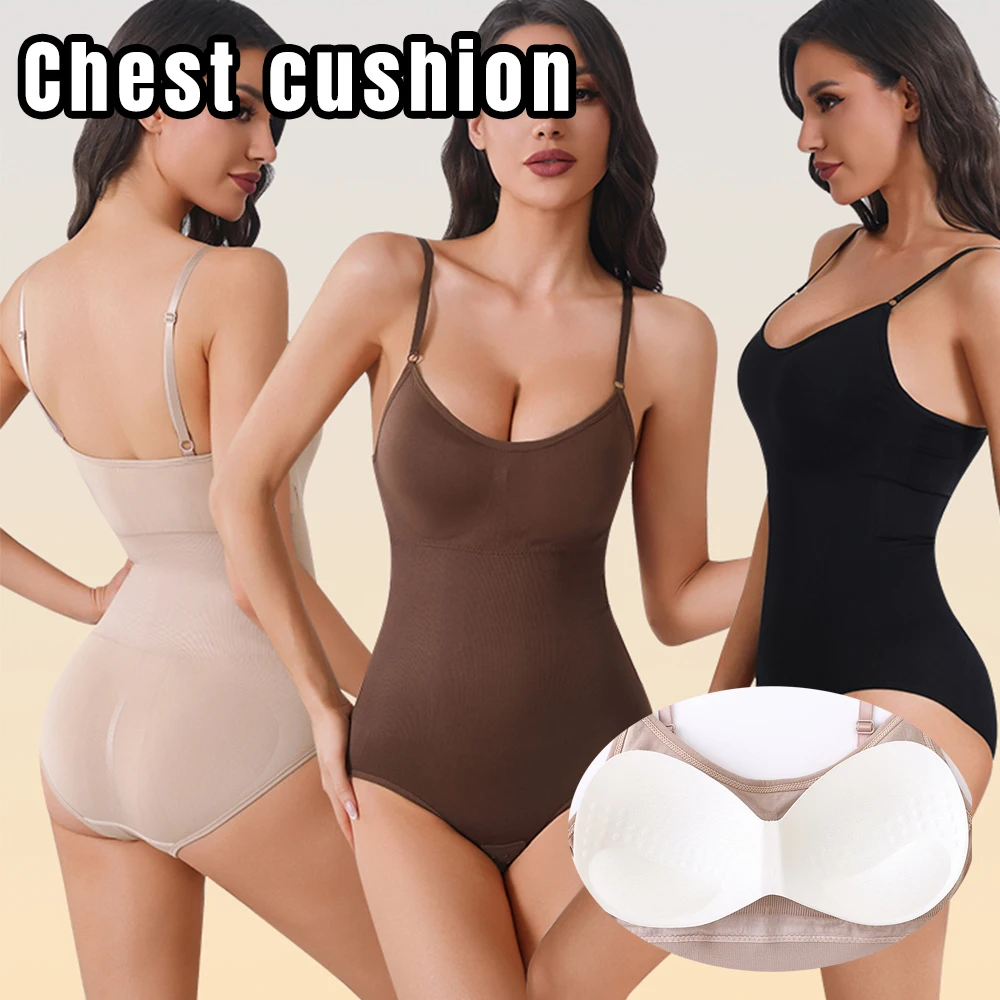 Shapewear Bodysuit For Tummy Control Women Hooks Crotch Body Shaper Stree Jumpsuit With Bras Abdomen Control_voghion.com