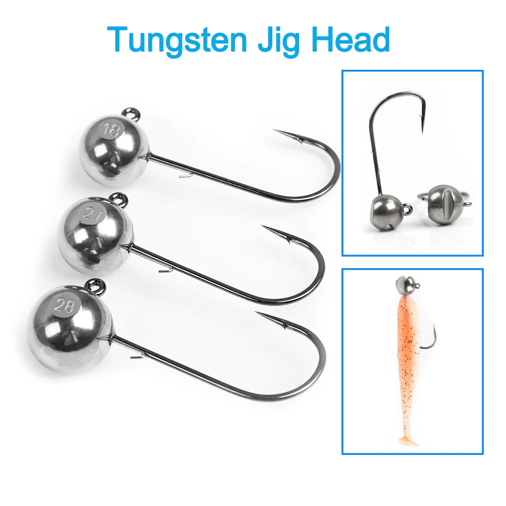 Tungsten Jig Head Hook 1g1.5g2g2.5g3g3.5g5.3g7g Barbed Shaky Head