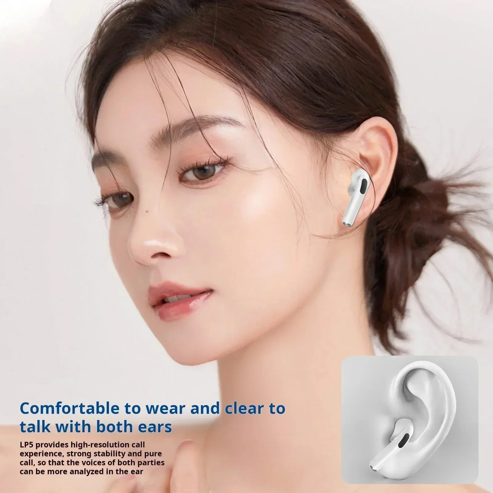 Air Pro True Wireless Bluetooth Earphones Headphones Bin Lanyard HiFi Sound Low Latency Noise Reduction Earbuds for IOS Android 4