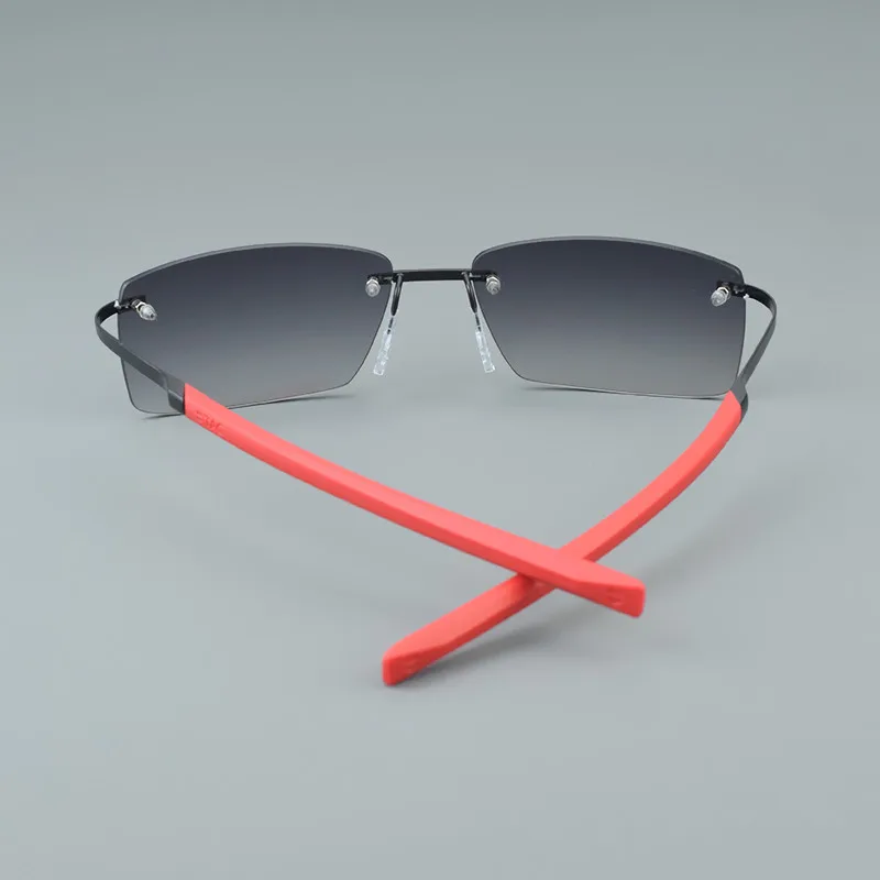 Sun Glasses Rimless Sunglasses Red Gucci GG1221S M (56 16) With