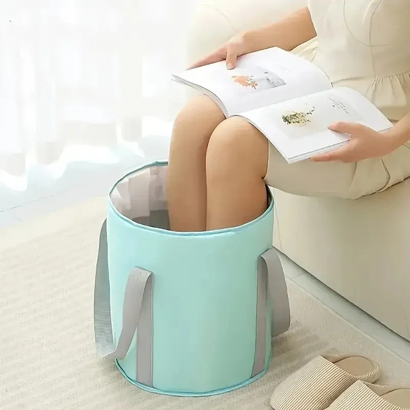 Collapsible Foot Soaking Bucket Household Foot Wash Basin Travel Portable Bath Tub Dormitory Collapsible Wash Basin