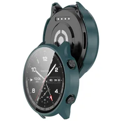 All - Around Bumper Protective Cover with Tempered Glass - Oppo Watch Sport (Green)