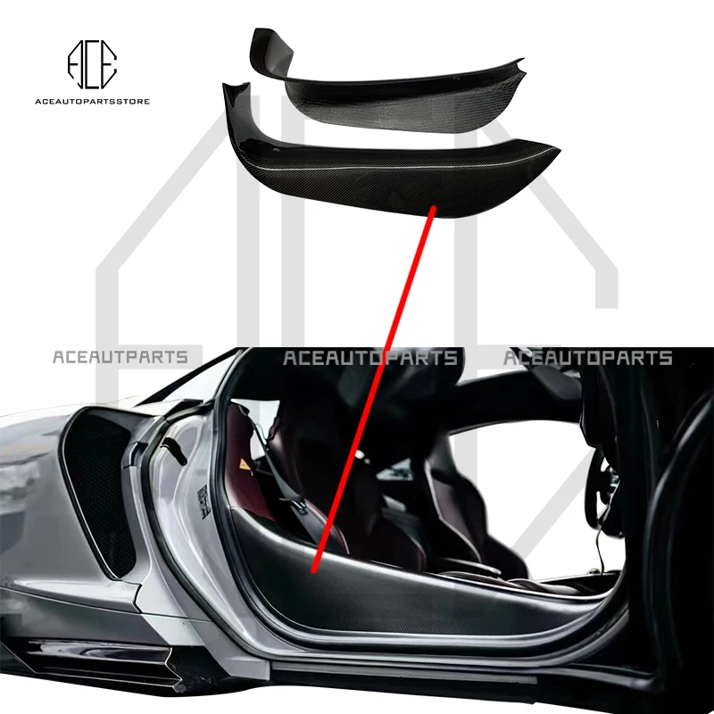

Dry Carbon Fiber Car Scuff Plate Door Sill Pedals For McLaren GT Car Door Sill Protectors interior trim