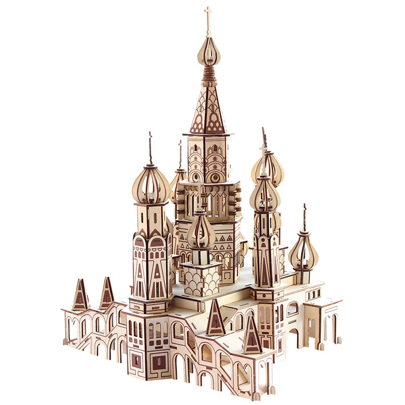 【新品】3Dパズル ロシア サンクトペテルブルグ教会 ウッドパズル ロシア教会の3D木製パズル,大人と子供向け,クリスマスギフト,DIY