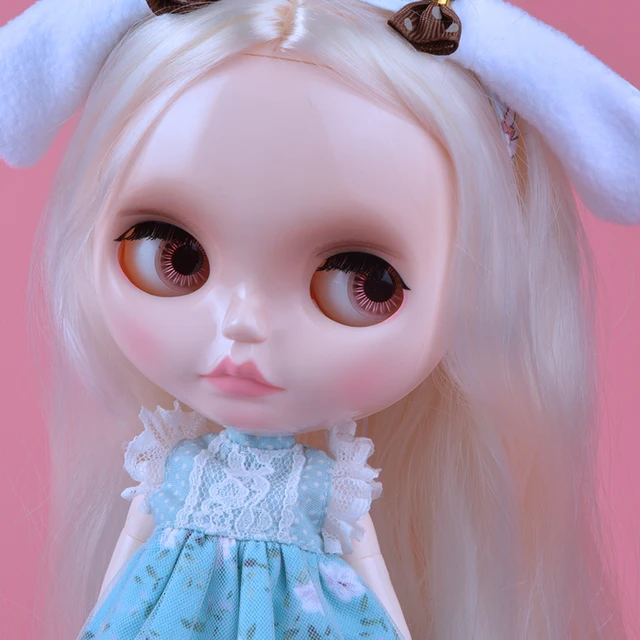 Blyth Doll 1/6 BJD Dolls Joint Body White Shiny Face Nude Doll With Extra Hands Anime Collection Toy for Girls Gift 4