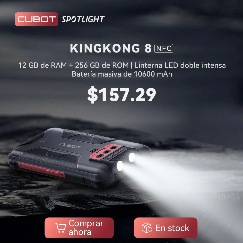 Cubot KingKong 8, teléfono inteligente resistente, 12 GB de RAM (6GB + 6GB ampliado), 256GB de ROM, batería de 10600 mAh, 4G smartphone Android, moviles baratos y buenos nuevos 2023, Añadir al carrito