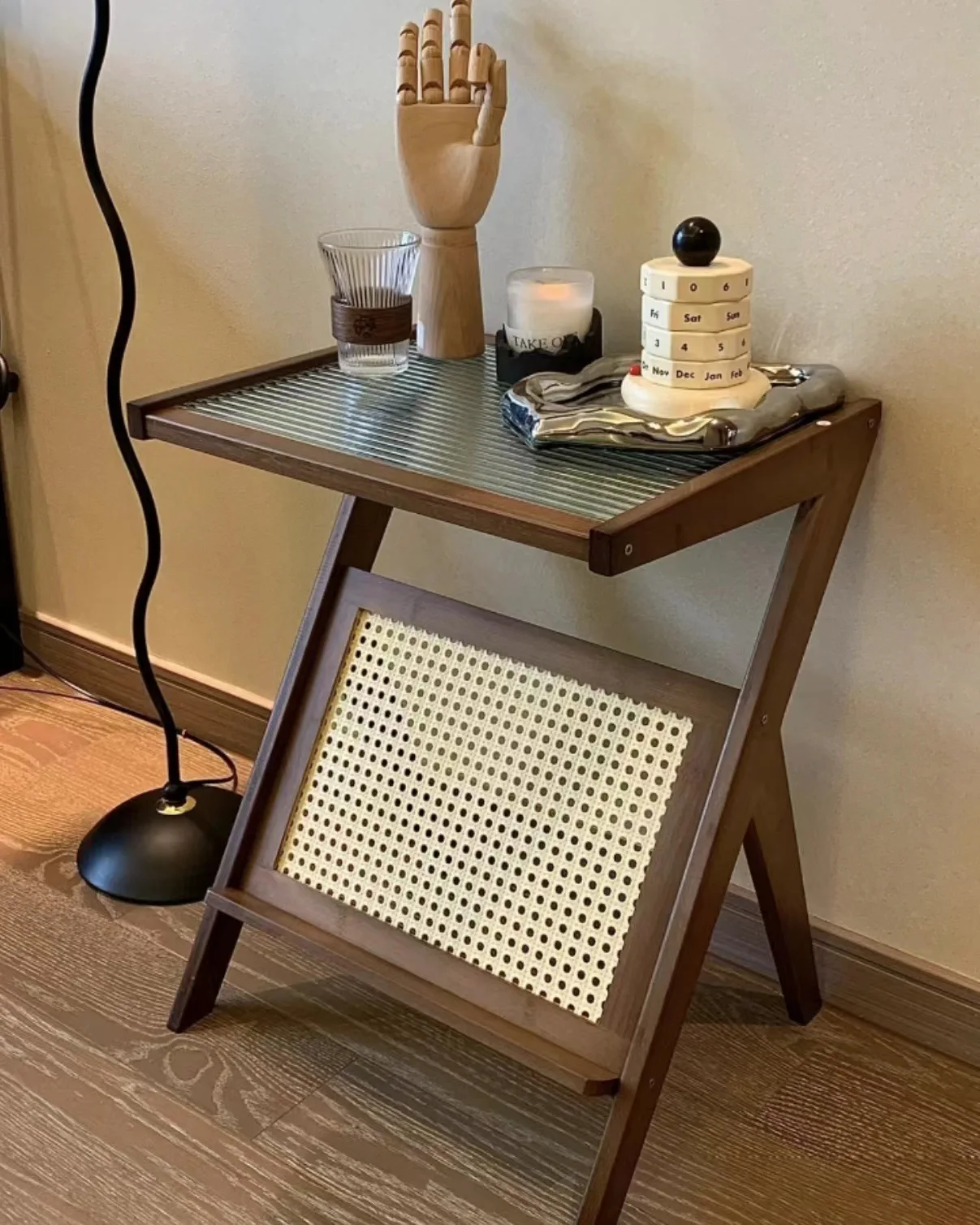Sofa Edge Table Simple Household Black Tea Table Small Bedside Modern and Minimalist Balcony Storage Rack Room Furniture