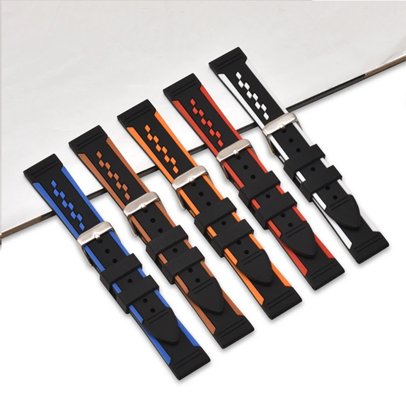 

20mm 22mm 24mm Waterproof Silicone Strap Suitable for Hamilton Tudor Baume & Mercier Watch Bracelet Accessories Replacement