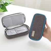 Sac de réfrigération à insuline Portable, boîte réfrigérée, réfrigérateur à insuline, congélateur de médicaments, sac isotherme à insuline, 2 tampons de glace 2