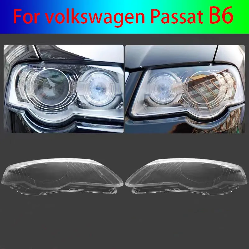 

For VW Passat B6 R36 2006 2007 2008 2009-2011 Pair Car Front Headlamps Transparent Lampshades Lamp Shell Headlights Shell Cover