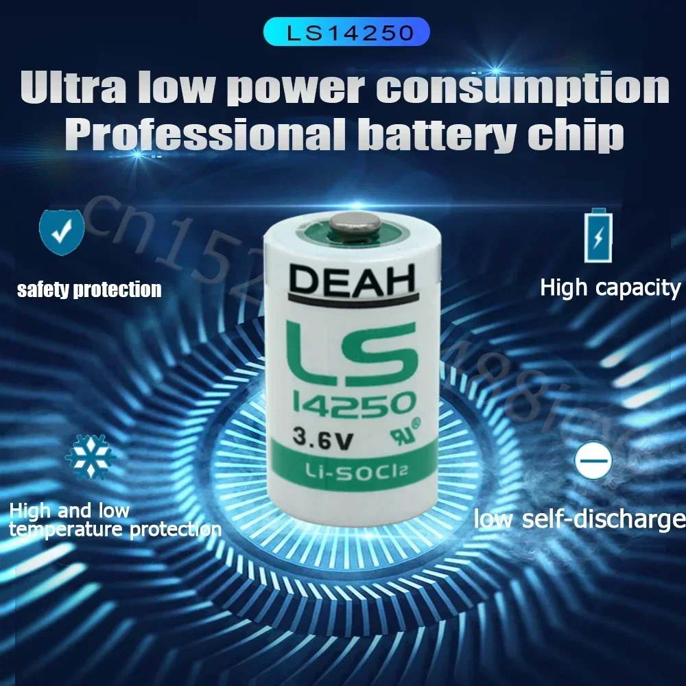 10pcs 3.6V 1200mAh 14250 LS14250 1/2AA TL-5902 Li-SOCl2 Non-rechargeable Battery For PLC Equipment System CNC Machine