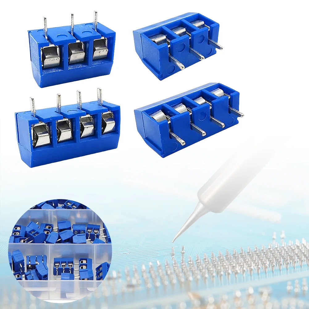 100Pcs KF301-2P/3P/4P PCB Mount Screw Terminal Block Connector Spliceable PCB Terminal Block Connector for Breadboard PCB Board