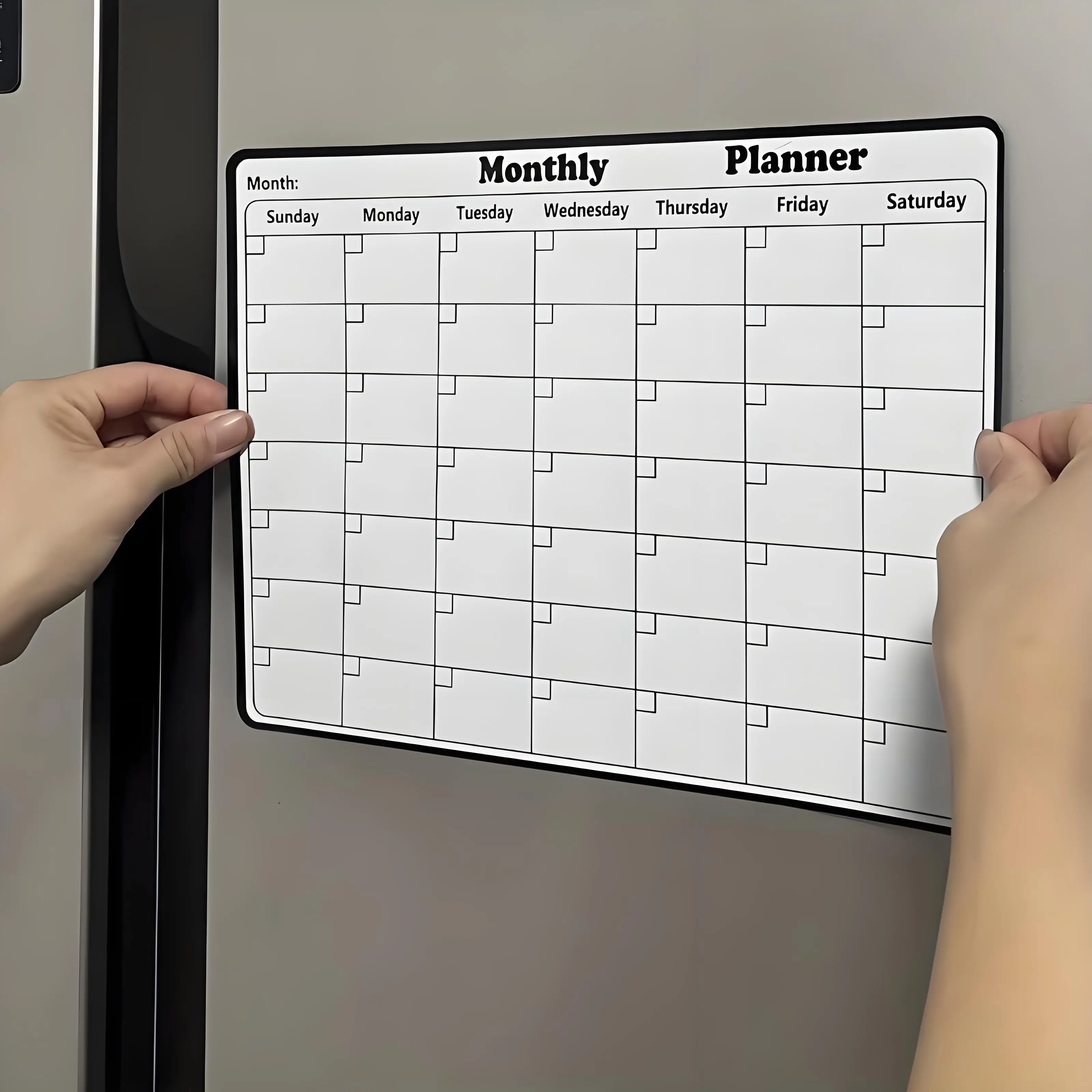 Magnetic Refrigerator Dry Erase Calendar Monthly Planner Whiteboard Record Message Board Memo Pad Fridge Magnets Kitchen Decor