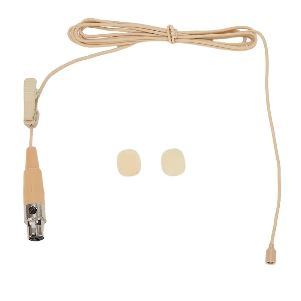 Lavalier Lapel Microphone Clip 3.5mm 3/4 Pin XLR Beige For Shure Wireless Wireless Audio Mic Clamps Accessories lavalier microphone clip