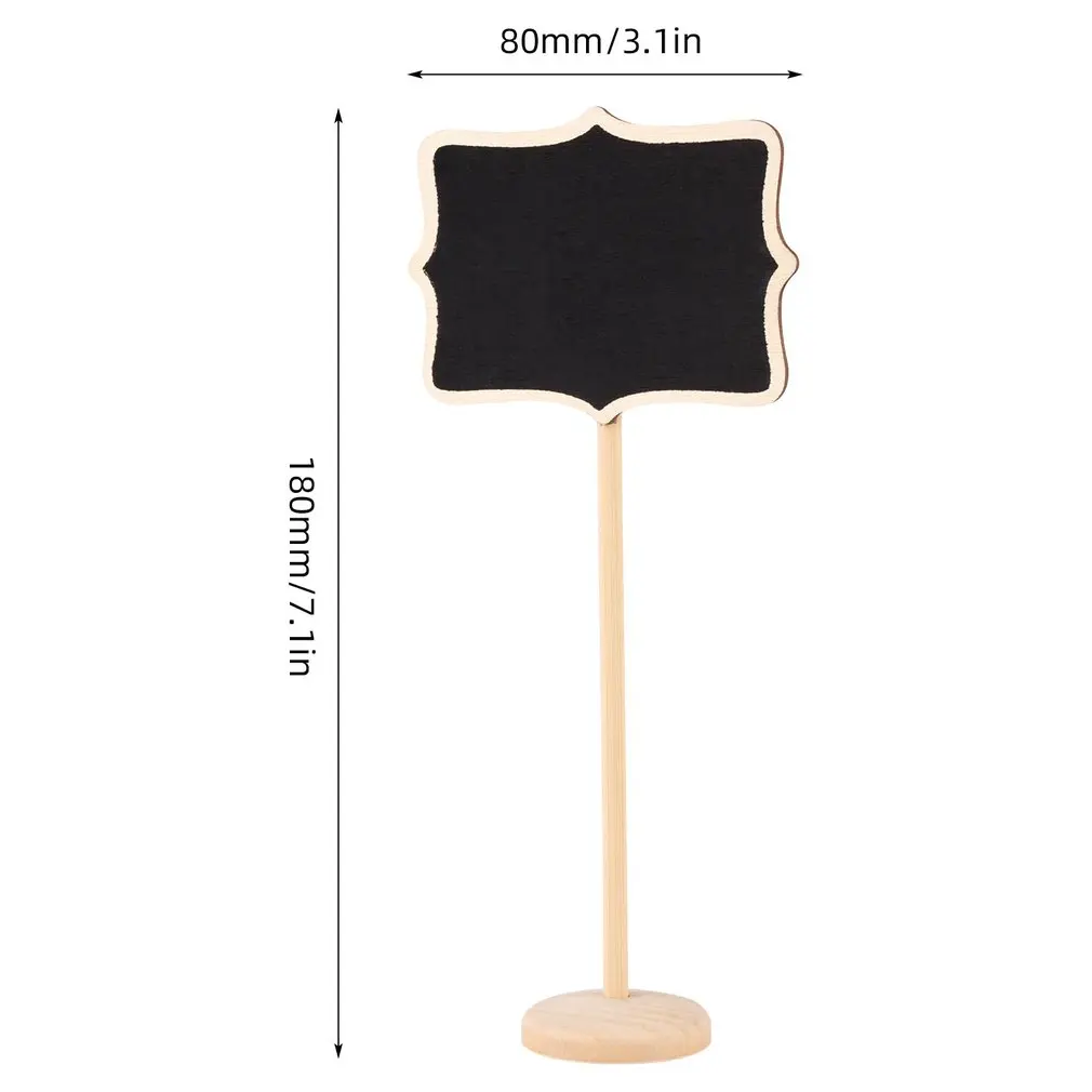 Blackboard Wooden Chalkboard Mini Wood Message Notice Board 10Pcs For Table Garden Wedding Birthday Party Christmas Decoration
