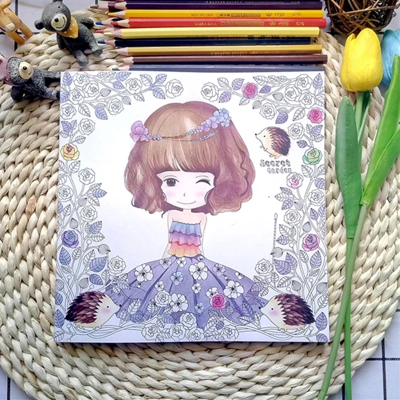 Beautiful Flower Coloring Book Secret Garden Coloring Book For Relieve Stress Graffiti Painting 100 Pages