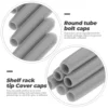 150 Pcs Round Rubber End Caps Screw Thread Protector Anti Slip Round Tips Iron Wire Dishwasher Protection Cap 6