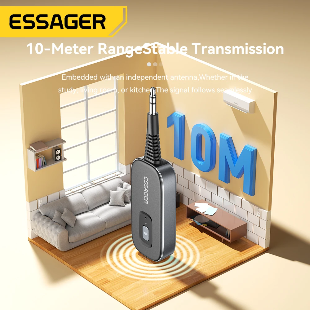 Essager Dual-Function Wireless Bluetooth Audio Adapter