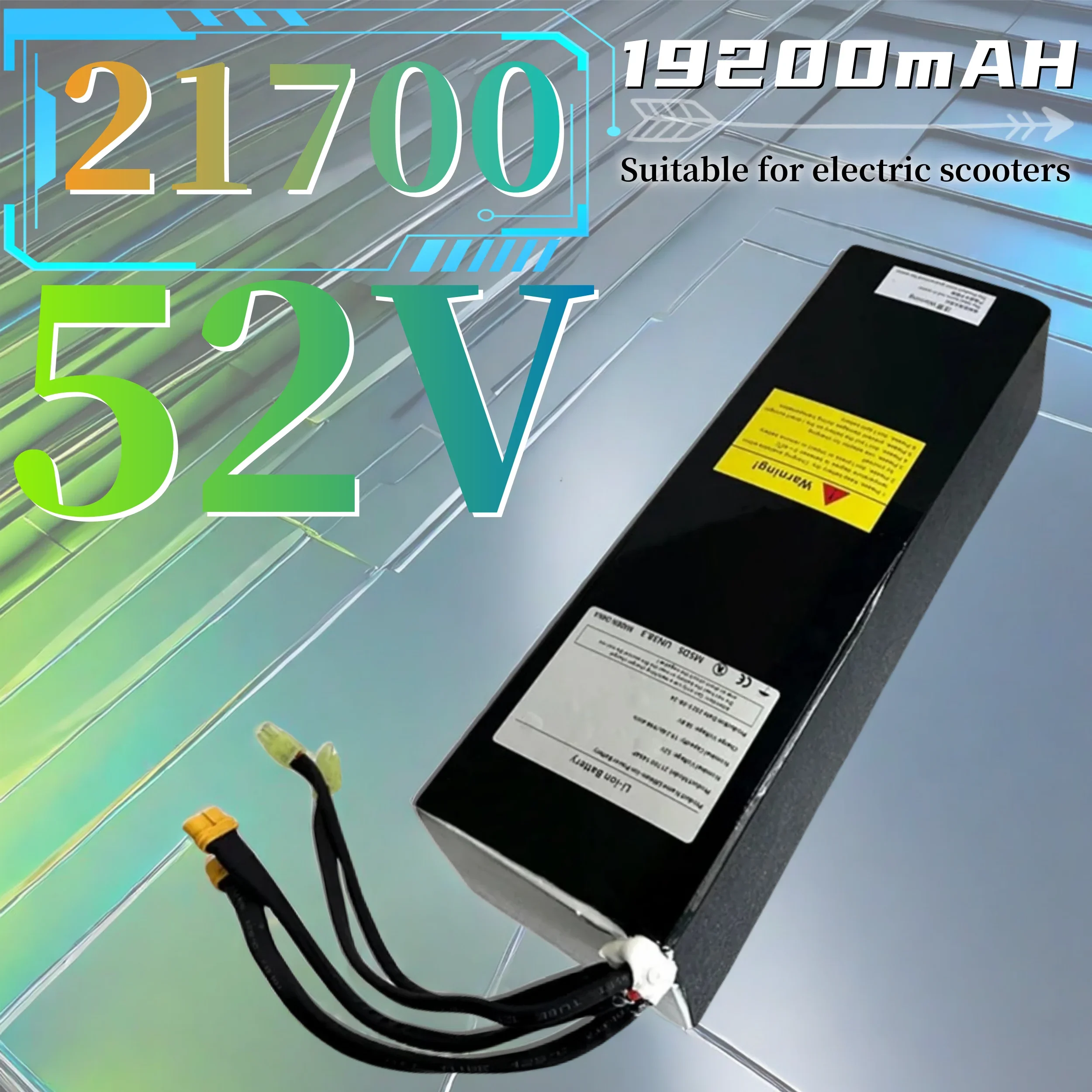 

52V 19.2Ah 21700 14S4P Lithium-Ion Battery Pack, Suitable for Dual Drive Electric Scooters