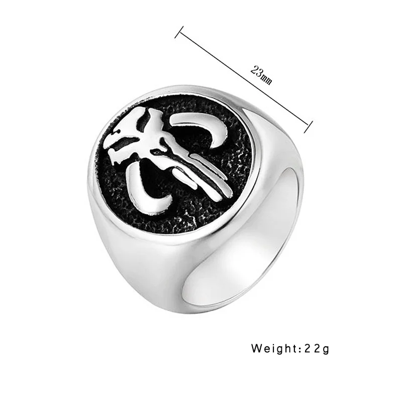 Fine Polished Alien Skull Ring for Men And Women Cool Stainless Steel Punk Biker Ring Vintage Gothic Signet stainless steel ring