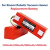 Replacement Battery BRR-2P4S-5200D for XIAOMI 1S 1ST Roborock SDJQR01RR Sweeping Mopping Robot Vacuum Cleaner 5200mAh 2