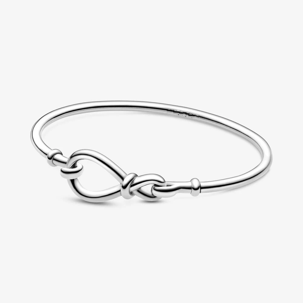 925 Silver Heart Snake Chain Bracelet For Women Infinite Knot Butterfly Infinity Clasp Femme Bracelet Bangles Luxury Jewelry