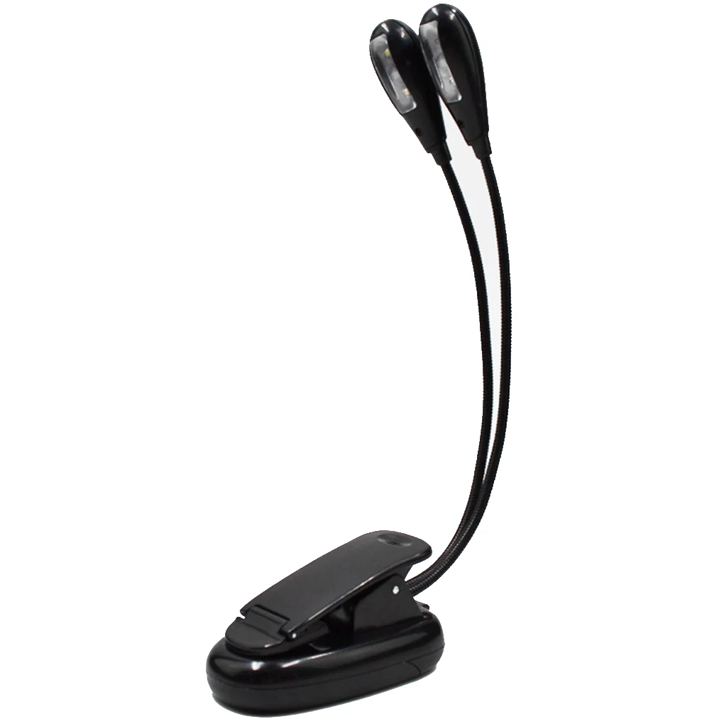 

Clip Reading Double Lamp Night Desk Computer Work Study Light USB Bed Headboard Table Hose 4 LED
