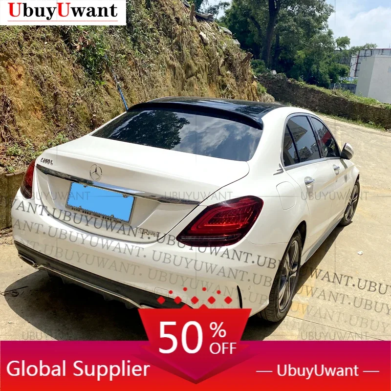 Задний спойлер из АБС-пластика для Mercedes W205 2014-2020 AAuto, 1 шт.