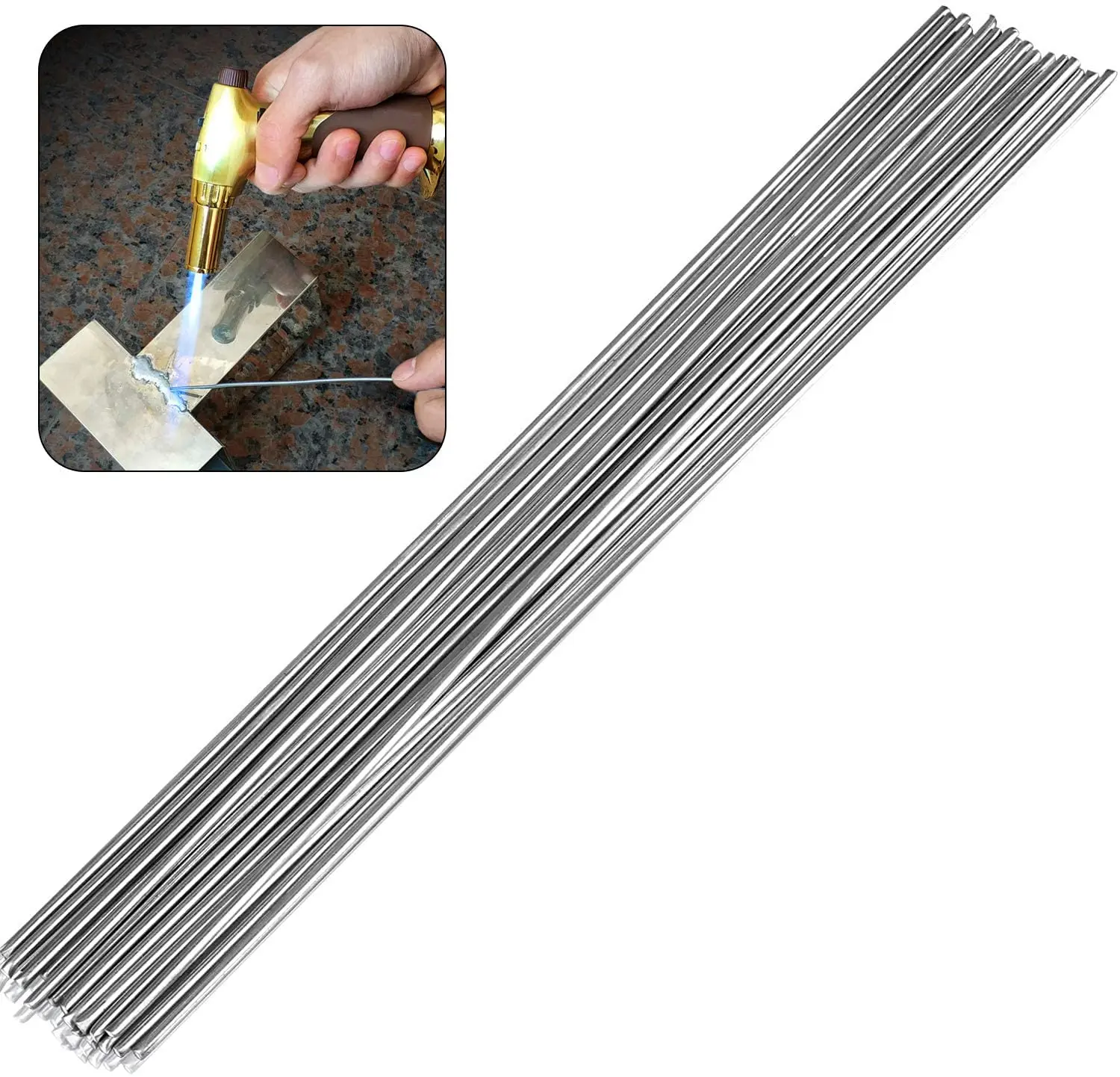 10pcs 1.6/2mm Universal Welding Rods Copper Aluminum Iron